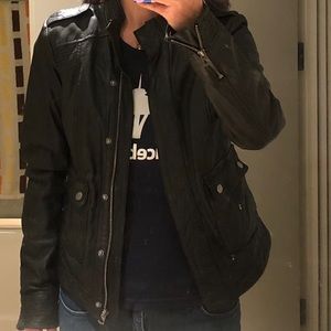 Lucky Brand black leather jacket